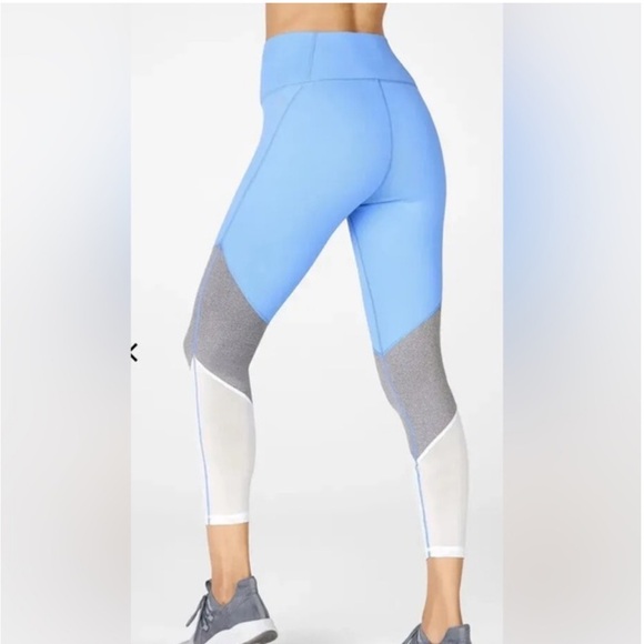 Fabletics Color Block(with mesh) Crop Leggings - Picture 2 of 6